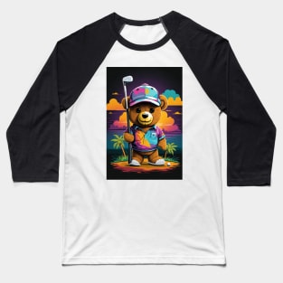 teddy bear playing golf Baseball T-Shirt